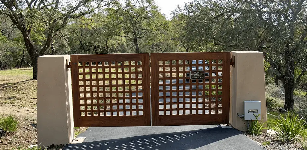 Driveway gate installation for a residential property in Staten Island, NY